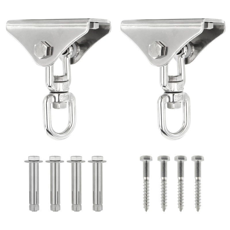MAKELEN Heavy Duty Swing Hangers for Wooden Sets 2000 LB Capacity 360 Swivel Stainless Steel Swing Hardware 2 Packs for PorchPlaygroundYogaHeavy Bag - Image 3