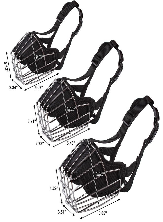 ECOSEAO Dog Muzzle Basket Muzzle for Biting Metal Mask Secure Wire Basket Adjustable Durable Leather Straps for Large Dogs (M) - Image 4