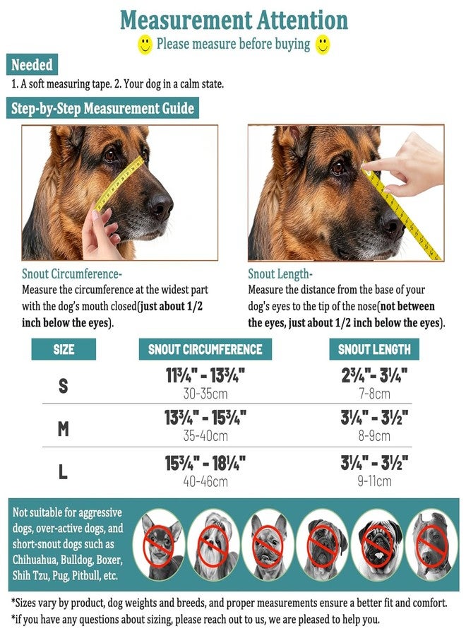 ECOSEAO Dog Muzzle Basket Muzzle for Biting Metal Mask Secure Wire Basket Adjustable Durable Leather Straps for Large Dogs (M) - Image 2