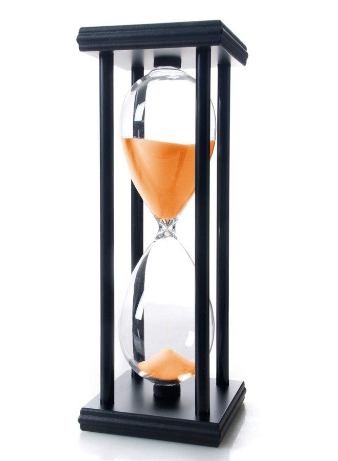 B BELLAWARE Bellaware 60 Minutes Hourglass, Wood Sand Timer, Orange - Image 1