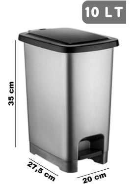 Nandy Home 10 Lt Eco Slim Pedal Dustbin Anthracite  - Image 3