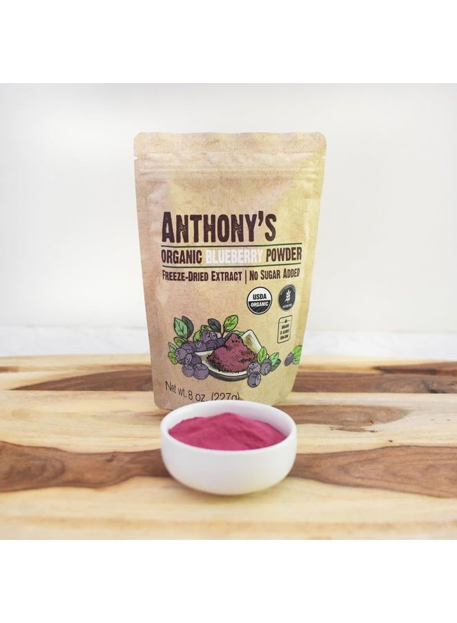 Anthony's Organic Blueberry Powder, 8 oz, Freeze Dried, Gluten Free, Non GMO - Image 4