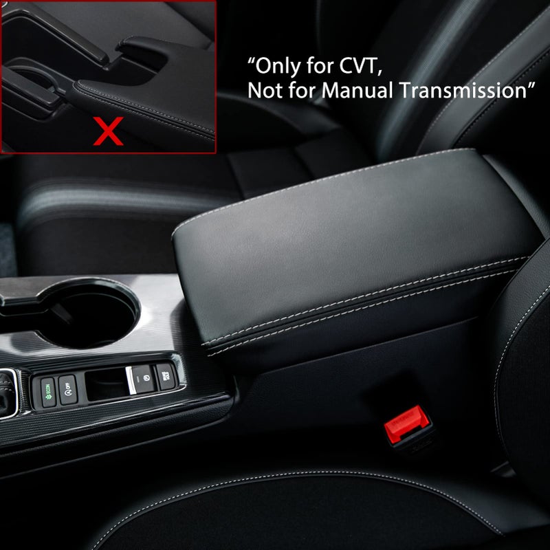 CKE Compatible with Honda Civic 2026 2025 2024 2023 2022 with CVT Car Center Console Armrest Cover Armrest Storage Box Lids Seat Cover Protector -Black (Gray line) - Image 2