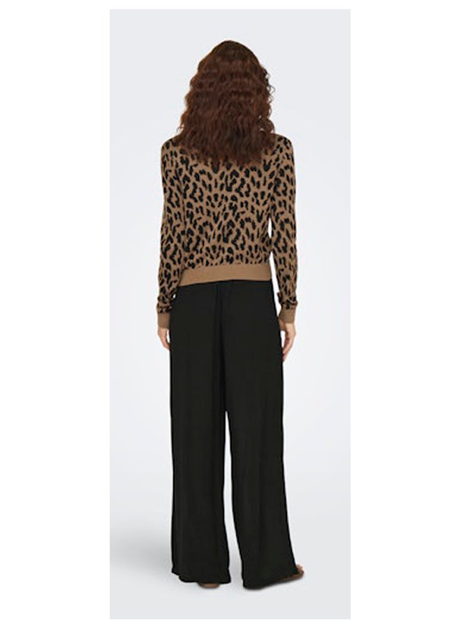 ONLY Onlvienna Ls Jq Leo O-Neck Rp Knt - Image 5