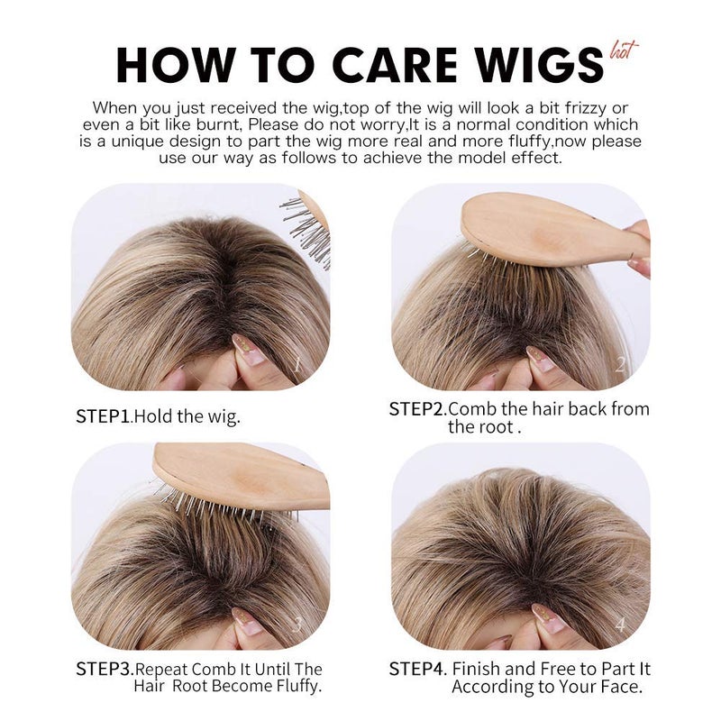 Haircube باروكة HAIRCUBE قصيرة بلون بني محمص 100% شعر بشري للنساء، باروكة كيرلي بقصة بيكسي مع غرة، باروكة بدون لاصق للاستخدام اليومي الطبيعي - Image 5