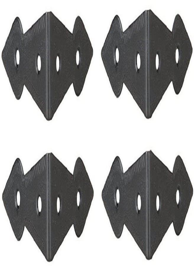 A29 Set of 4 Brass 90 Degree Spade Trunk Corners, Oil Rubbed Bronze Finish, Edge Guard Table Cabinet Protector, Decorative Corner Brackets - Image 1