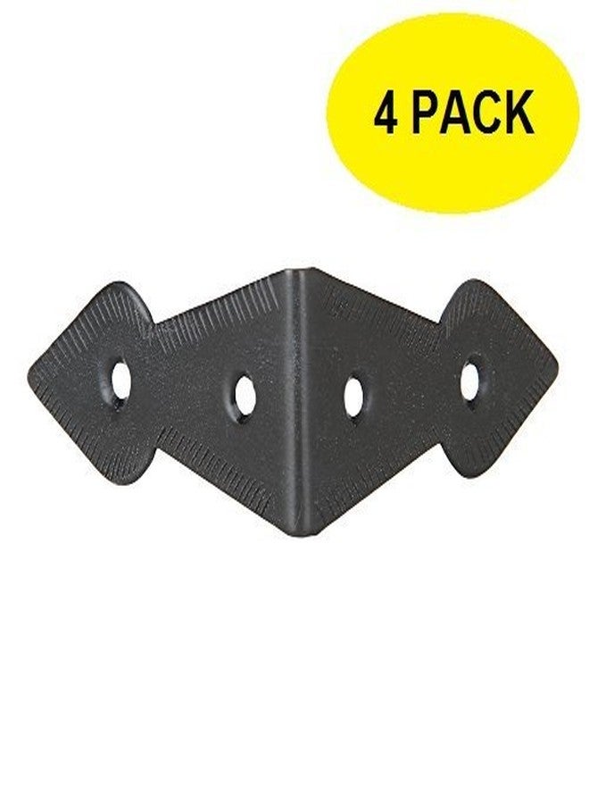 A29 Set of 4 Brass 90 Degree Spade Trunk Corners, Oil Rubbed Bronze Finish, Edge Guard Table Cabinet Protector, Decorative Corner Brackets - Image 2