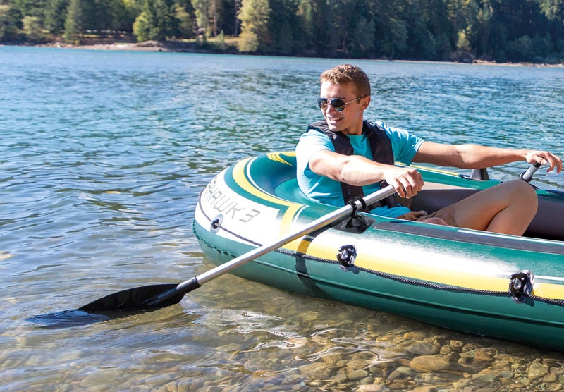 Intex 69625E 54" Deluxe Boat Oars: Easy 3 Piece Assembly â€“ Ribbed Blade â€“ Retainer Rings â€“ TUV RL Approved â€“ Perfect for Inflatable Boats - Image 2