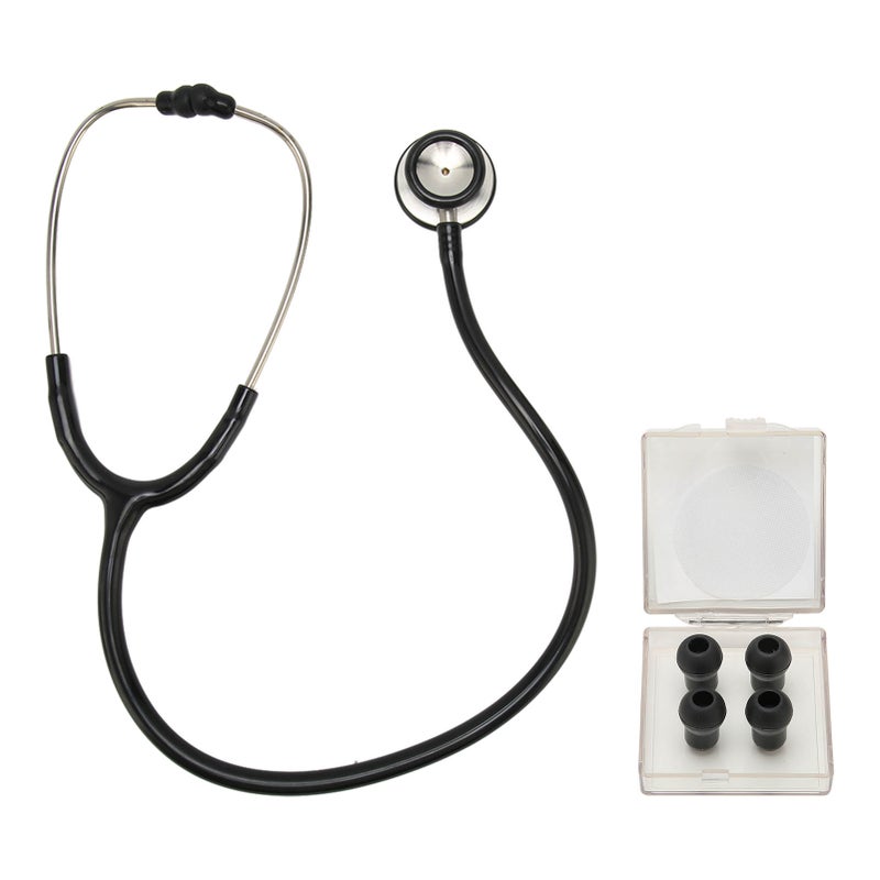 Medical Stethoscope Dual Head Clear Transmission Soft Ear Plugs Stainless Steel Fetal Heart Stethoscope - Image 1