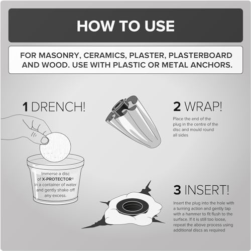 X-Protector Patches for Anchors - 20 PCS Standard Size - Loose Wall Anchor Fix Pad - Dry Wall Anchor Repair Pads - Plaster Wall Anchors - Wall Anchors Repair Patches to Keep Them in Place! - Image 3