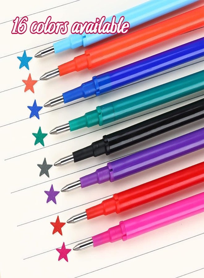 LIUHUIZEYU Erasable Pen Refills,LIUHUIZEYU 0.7 mm Gel Ink Refills Compatible with FriXion & Friction Erasable Pens, 8 Colors, Pack of 16 - Image 3