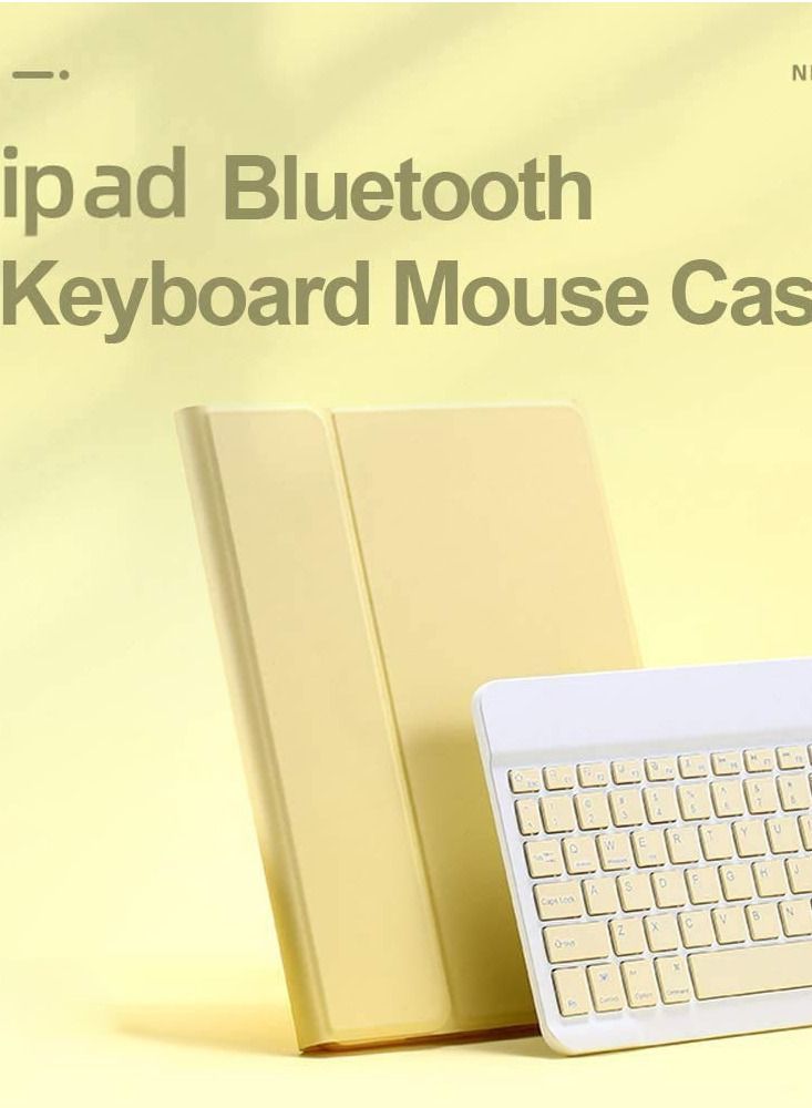 Y&D Keyboard Cover Compatible with iPad Pro 11 2020/2018+ Wireless 3.0 Bluetooth Slim Leather Smart for 2020/2018 (Yellow) - Image 3