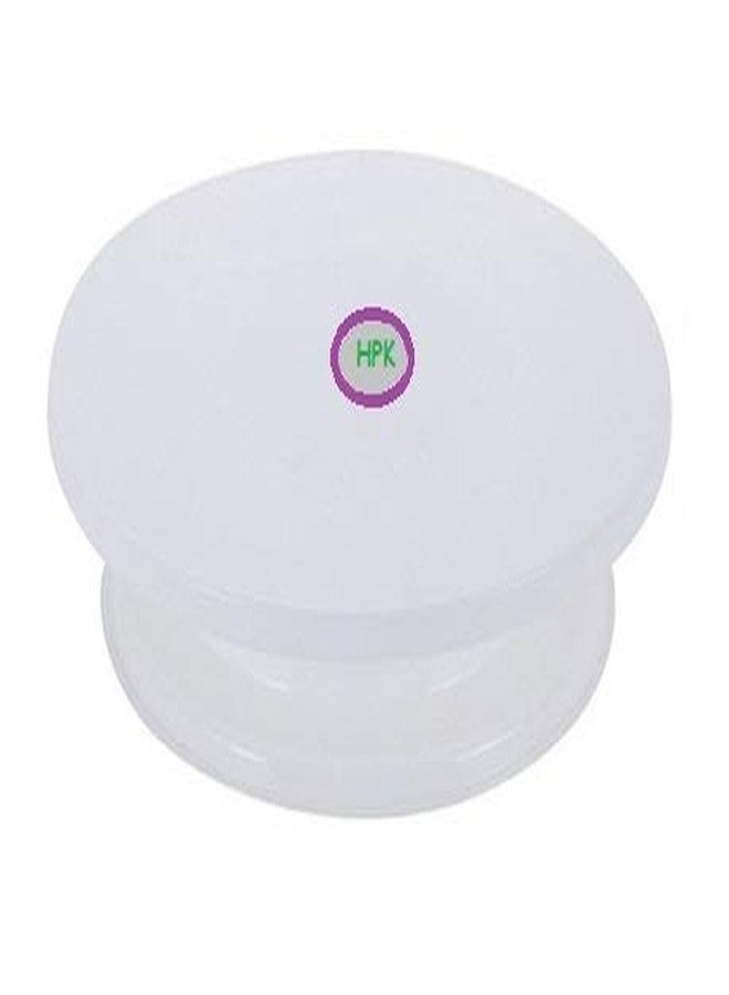 hpk 3 pcs Cake Deco Ration Turn Table with Brush & Spoon (sku-hpk-gur-14) - Image 2