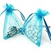 Pimuza 50 Pcs Per Pack 4x6 Gifts Wrap Bags Aqua Blue Organza Sheer Fabric Drawstring Transparent Mesh Bags for Baby Shower FavorAnniversaryDried Lavender FlowersConfettiWomen LipstickHalloweenTravel - Image 4