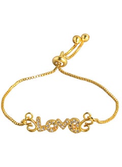Just Peachy Just Peachy Women Gold-Plated Charm Bracelet, Elegant and Customizable Design, Adjustable Length, Hypoallergenic and Tarnish-Resistant, Features Unique Charms ,Perfect for Everyday  - Image 1