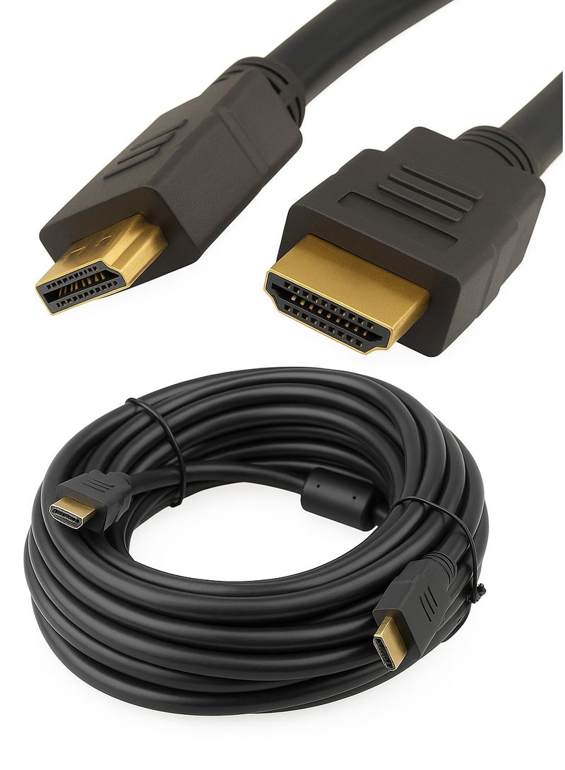 A premium 5-meter HDMI cable for high-definition audio and video transmission. Perfect for TVs, monitors, projectors, and gaming consoles. Supports stunning 4K resolution for ultra-clear viewing.  - Image 1