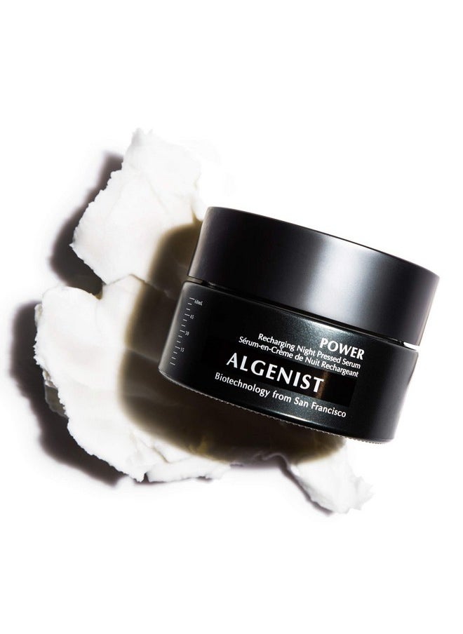 Algenist - Power Recharging Night Pressed Serum - Overnight Treatment To Refine Dull, Uneven Texture With Algae, Collagen & Coconut Water - Non-Comedogenic & Hypoallergenic - Image 1