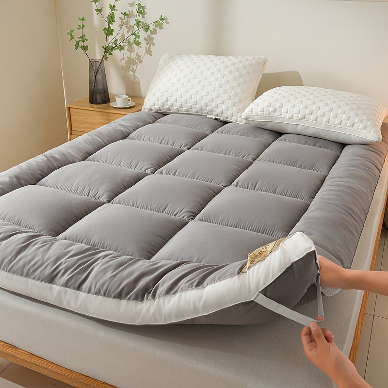 1pc Luxury Mattress Topper, Instant Warmth for Winter Cold Protection, Ultra-Soft, Comfortable, and ened Thermal Pad with Four-Corner Straps, Three-Dimensional Quilted Mattress Protector. Skin-Friendly, Breathable, and Fluffy, the Top Choice - Image 4