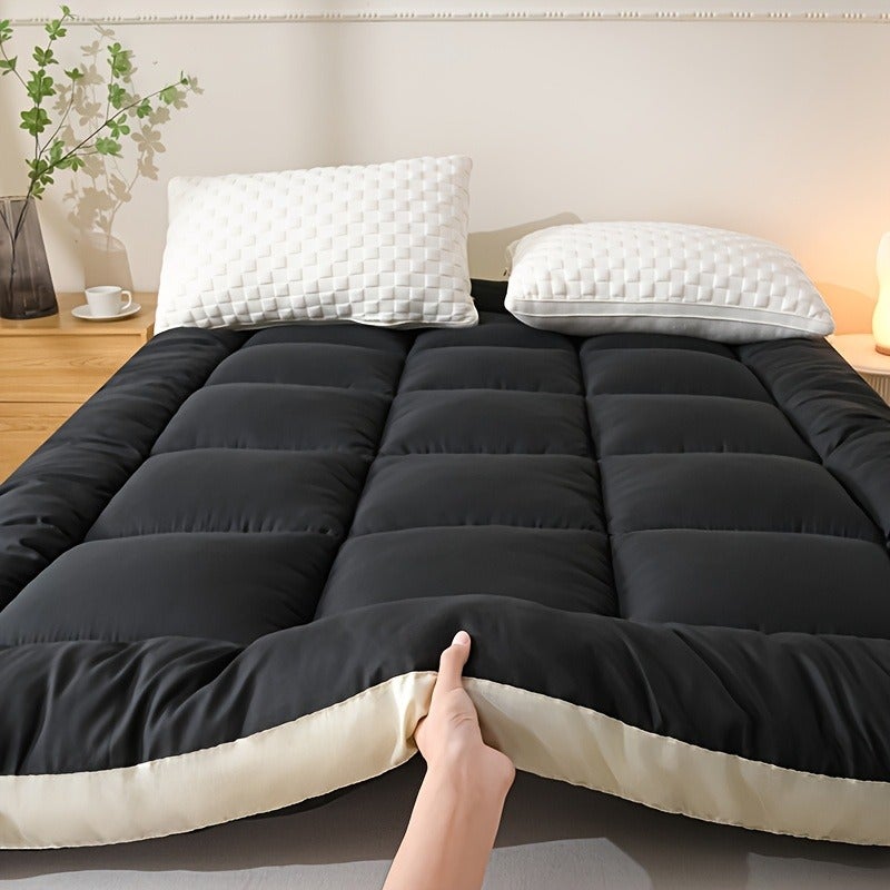 1pc Luxury Mattress Topper, Instant Warmth for Winter Cold Protection, Ultra-Soft, Comfortable, and ened Thermal Pad with Four-Corner Straps, Three-Dimensional Quilted Mattress Protector. Skin-Friendly, Breathable, and Fluffy, the Top Choice - Image 1