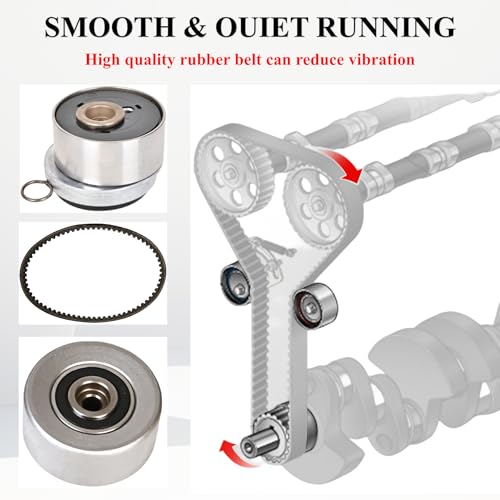 PANNUOSCS Timing Belt Tensioner Kit Compatible with 2009-2018 Chevy Aveo Aveo5 Sonic Cruze 2009 Pontiac G3 1.6L 1.8L Engine Timing Belt Kit Replace#24422964 55574864 24436052 - Image 5