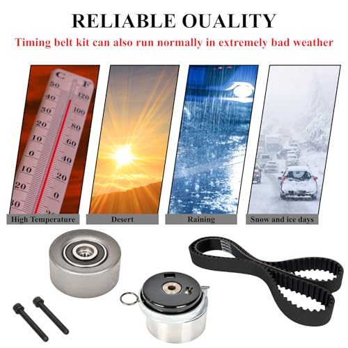 PANNUOSCS Timing Belt Tensioner Kit Compatible with 2009-2018 Chevy Aveo Aveo5 Sonic Cruze 2009 Pontiac G3 1.6L 1.8L Engine Timing Belt Kit Replace#24422964 55574864 24436052 - Image 4