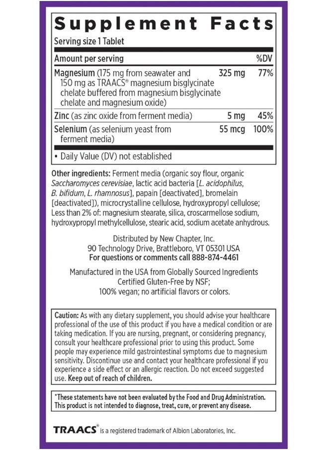 New Chapter - Nc Magnesium + Selenium & Zinc 30 T - Image 1