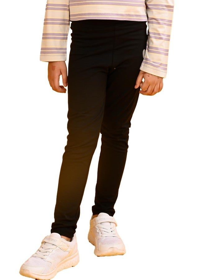 انثريلو بنطلون ليجنز صيفي للبنات من أنثريلو | قطن 100%، قماش لطيف على البشرة | ليجنز للبنات | ملابس كاجوال | ليجنز رياضي مرح للبنات من بلاك هارت - أسود، مقاس 0-6 أشهر - Image 1