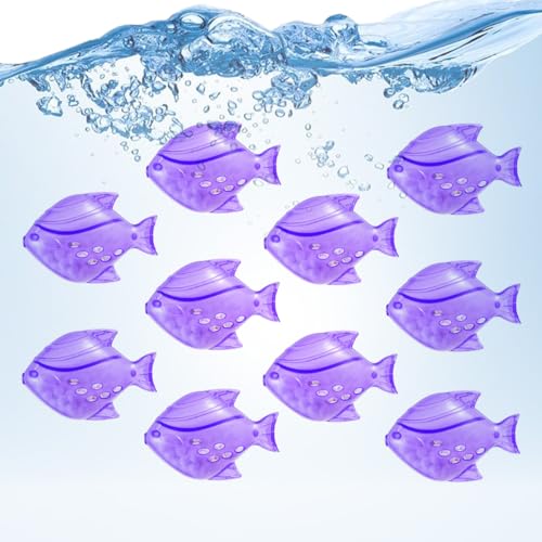 Raipoment Humidifier Tank Cleaner, 10PCS Universal Humidifier filters fish Compatible with Drop, Droplet, Warm&Cool Mist Humidifiers, Fish Tank, Keep The Water (Fish-Purple) - Image 1