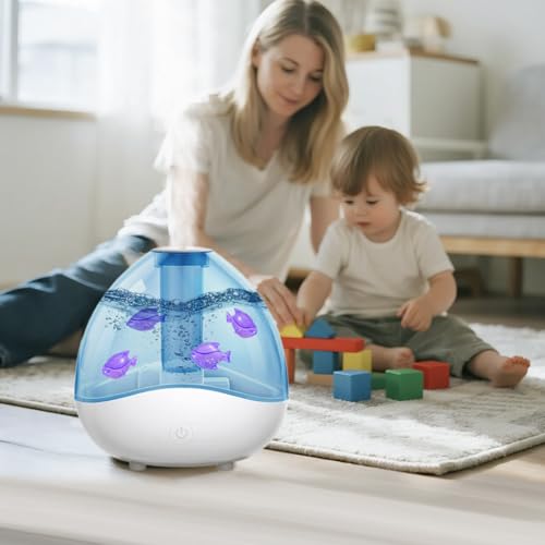 Raipoment Humidifier Tank Cleaner, 10PCS Universal Humidifier filters fish Compatible with Drop, Droplet, Warm&Cool Mist Humidifiers, Fish Tank, Keep The Water (Fish-Purple) - Image 5