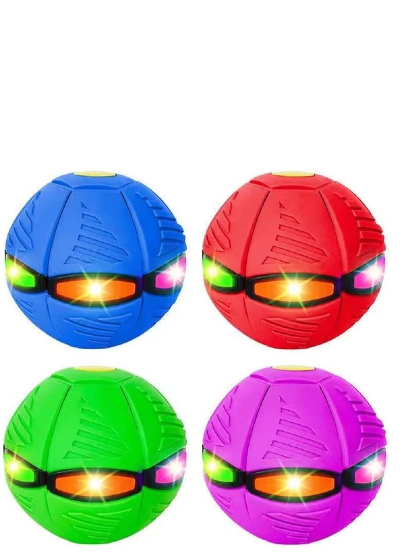 Magic Portable Flying Saucer Toy for Pets and Kids with 6 Color Lights Stress Relief Throwing Disc Toy for Kids Outdoor Sports Training Multicolor  - Image 2