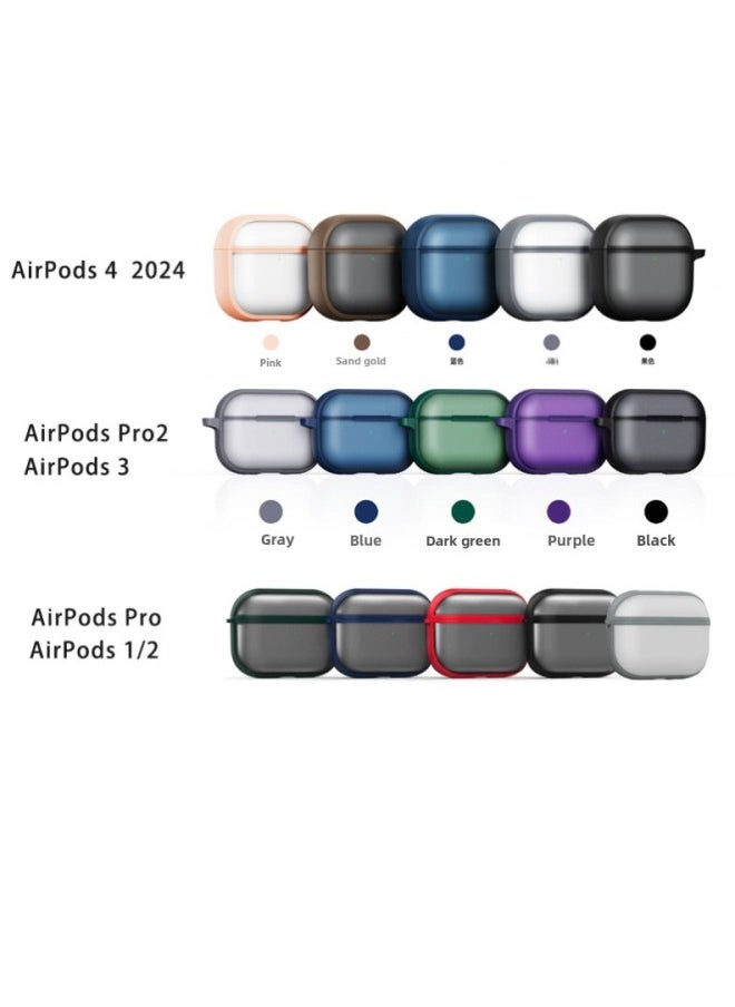 Generic - Suitable For Airpods4 Earphone Case Frosted Anti-drop Hard Shell Airpods Pro2 Earphone Protective Cover Same-color:black-Applicable Models:Airpods 3 - Image 1