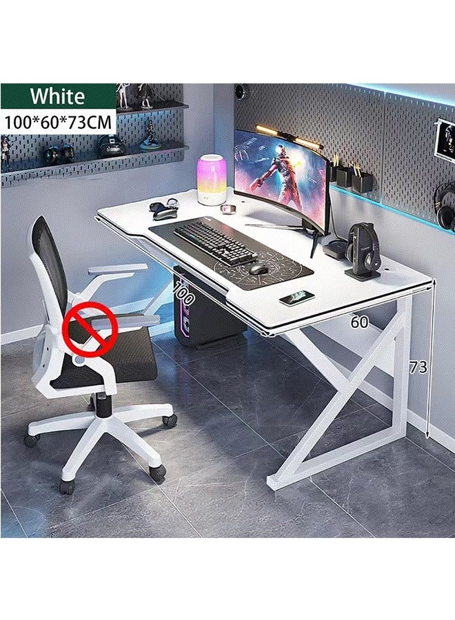 JCB CHIC Desktop Computer E-sports Table, Ergonomic Lage Gaming Table, K-Shaped Computer Desk, Home Office Workstation, Space-saving, Easy to Assemble(100*60*73cm) - Image 2