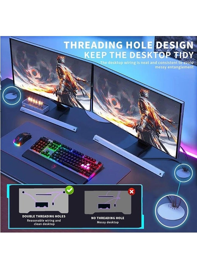 JCB CHIC Desktop Computer E-sports Table, Ergonomic Lage Gaming Table, K-Shaped Computer Desk, Home Office Workstation, Space-saving, Easy to Assemble(100*60*73cm) - Image 5