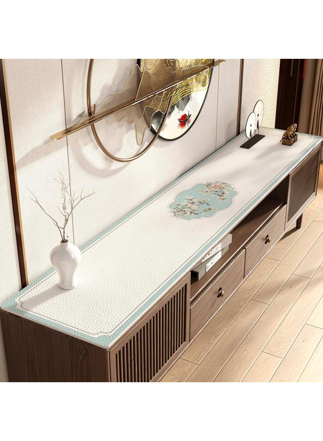 Bluejw TV Cabinet Protective Mat New Chinese Shoe Cabinet Countertop Anti-Dirty Mat Light Luxury High-Level Entrance Sideboard Dispable Tablecloth - Image 1