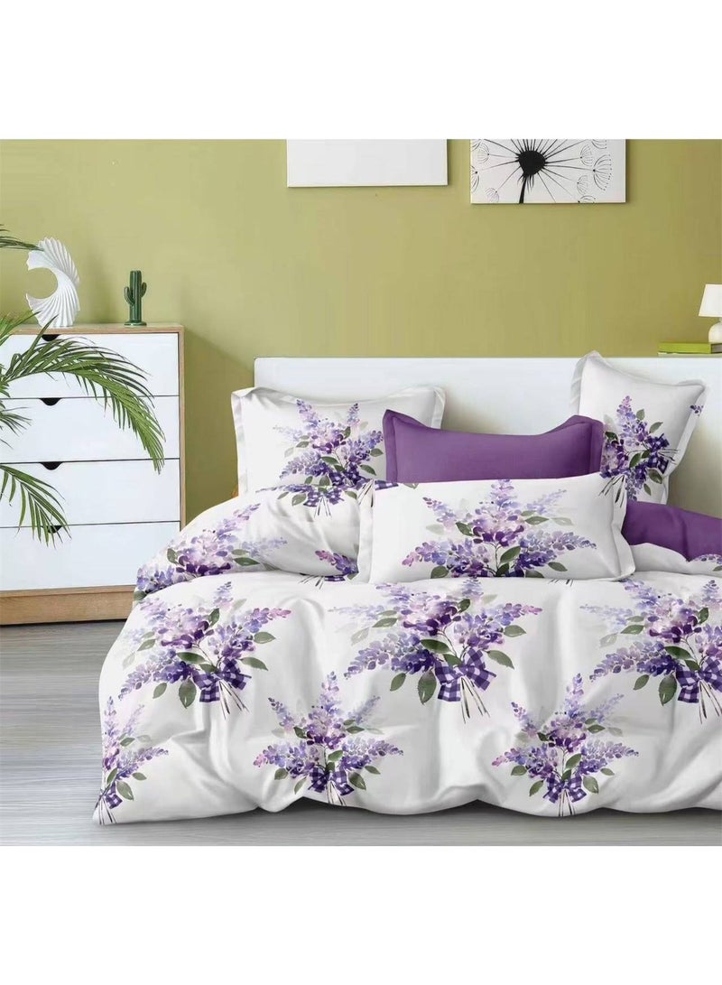 Premium King Bedding Set (6 Piece) – Soft & Breathable 220x240cm Duvet Cover Set Cotton
