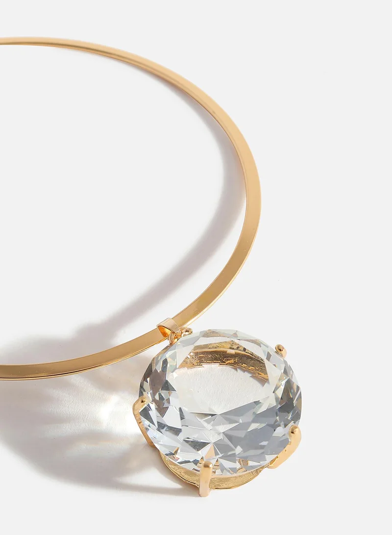 SOHI Statement Stone Choker Artificial Necklace Jewellery