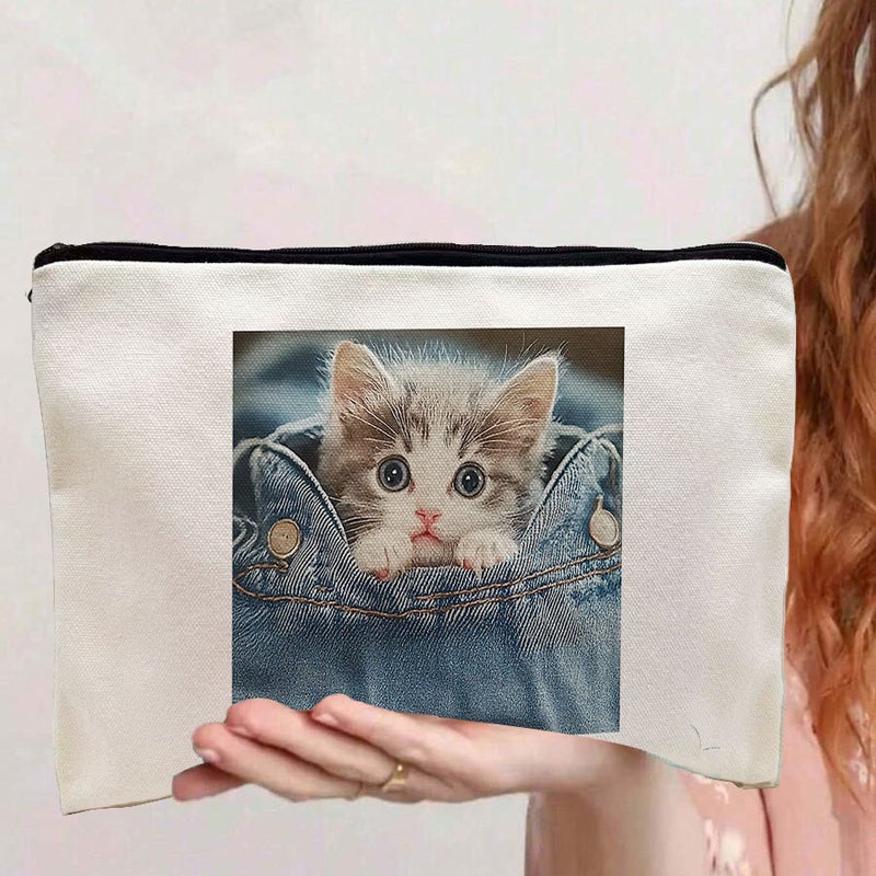 حقيبة مستحضرات تجميل زهرية عصرية - Image 2