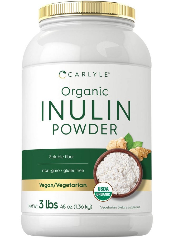 CARLYLE - Carlyle Organic Inulin Powder 48oz | Fiber Supplement from Jerusalem Artichoke | for Probiotic Health | Vegan, Vegetarian, Non-GMO, Gluten Free - Image 1