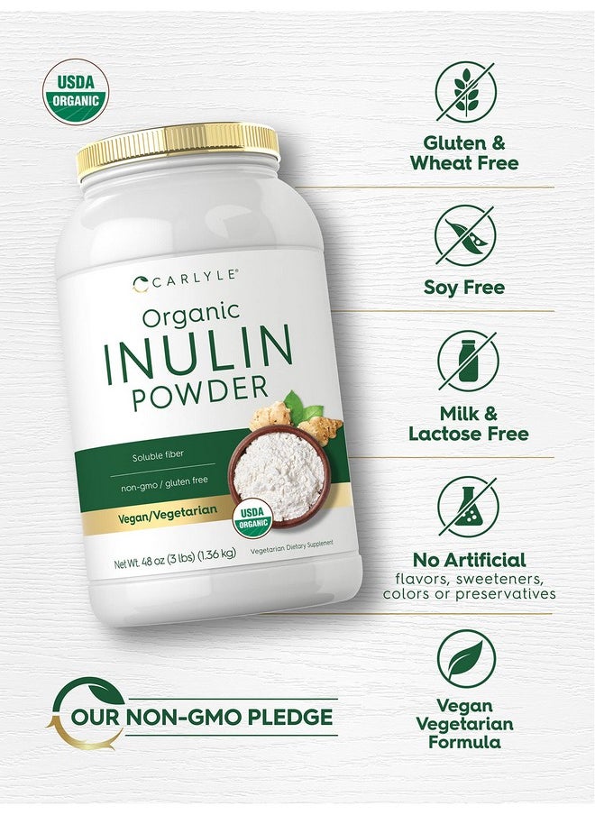 CARLYLE - Carlyle Organic Inulin Powder 48oz | Fiber Supplement from Jerusalem Artichoke | for Probiotic Health | Vegan, Vegetarian, Non-GMO, Gluten Free - Image 1