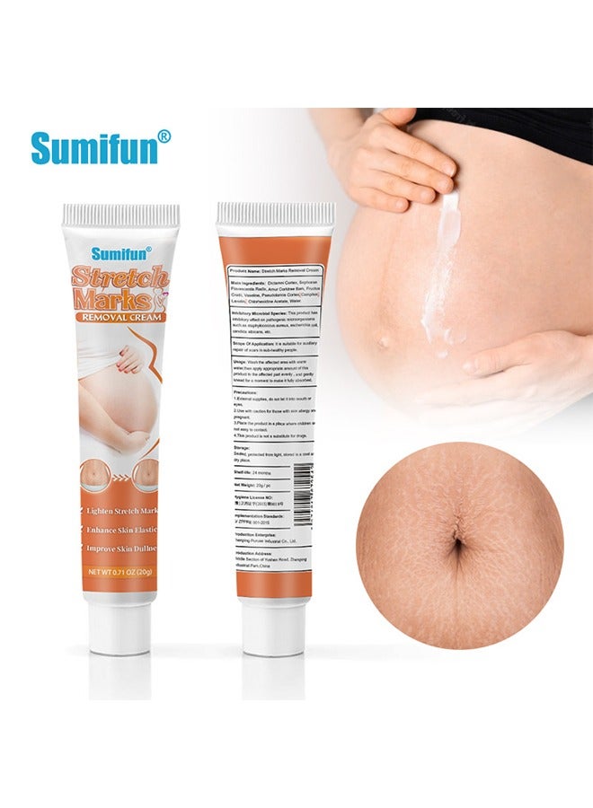 سوميفون كريم إزالة علامات التمدد - كريم للحد كريم لإصلاح علامات التمدد بعد الولادة ، مرطب للجسم للندبات القديمة ، مرطب لعلامات التمدد لشد البشرة 20 جرام - Image 1