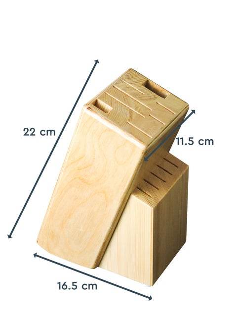 Wooden Knife Holder Holds Up To 11 Knives With Different Sizes (Don't Include Knives, Only Knives Holder)