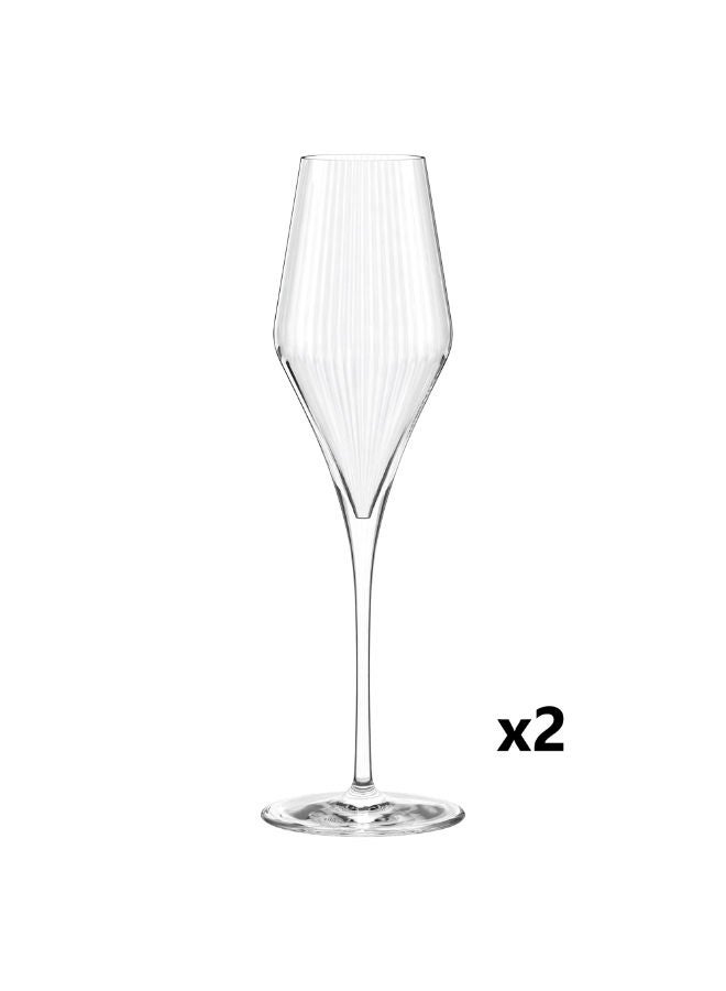 Stolzle Symphony Champagne Flute Glass 290 ml- Set of 2 - Image 1