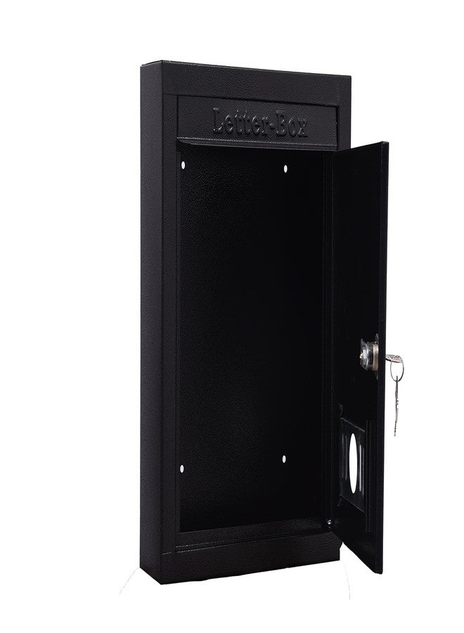 SPYLOCK Double Heavy Metal Big Size Mail Box/Letter Box/Home and Gate Wall Mount With Key Lock Black - Image 2