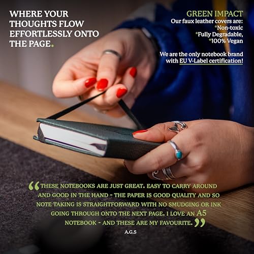 Dingbats* Notebooks Dingbats* Wildlife A6 Plain Pocket Notebook - PU Leather Hardcover - Small Writing Journal for Work, Travel - Pocket, Elastic Closure, Bookmark - Image 4