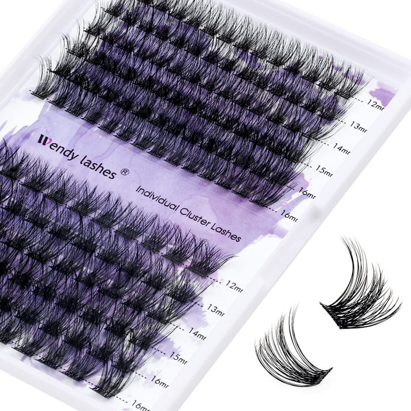 Individual Eyelashes Lash Clusters CD Curl DIY Eyelashes Widestem Lash Clusters 1216mm Thin Band Cluster Lashes Soft and Wispy Clusters Comfortable Lash ClustersHybridVolume007C 1216mm Mixed