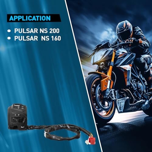Uno Minda SW-0575 Handle Bar Switch (Left Hand Side) With Self Start- 9 Pin Female Red Coupler, 2 Pin Female White Coupler For Bajaj Pulsar NS 200/ Pulsar NS 160 - Image 2