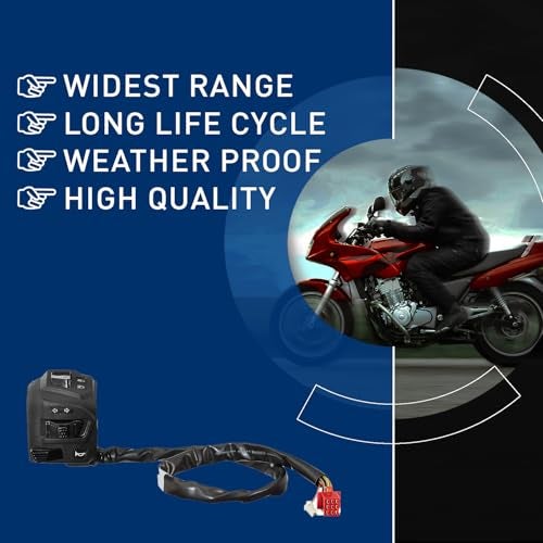 Uno Minda SW-0575 Handle Bar Switch (Left Hand Side) With Self Start- 9 Pin Female Red Coupler, 2 Pin Female White Coupler For Bajaj Pulsar NS 200/ Pulsar NS 160 - Image 3