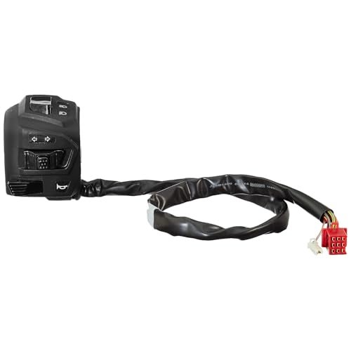 Uno Minda SW-0575 Handle Bar Switch (Left Hand Side) With Self Start- 9 Pin Female Red Coupler, 2 Pin Female White Coupler For Bajaj Pulsar NS 200/ Pulsar NS 160 - Image 1