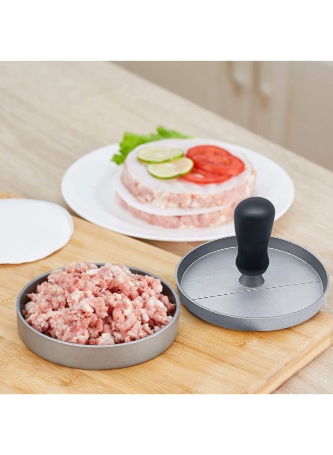 Heavy-Duty Aluminum Burger Press – Round Flat Edge Grill Tool for Crispy Smash Burgers, Ideal for BBQs, Griddles, Tailgates, and Outdoor Cooking - Image 3