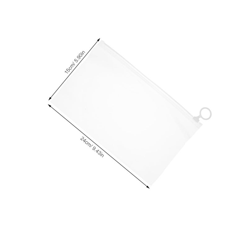 Small Zippered Makeup Bag 50pcs Semi Transparent Toiletry Organizer For Women Travel Storage Pouch - Image 3
